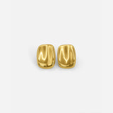 RECTANGULAR STUD EARRINGS GOLD