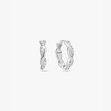Twisted Pave Hoops
