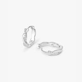 Twisted Pave Hoops