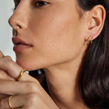 Gold Double Hoops