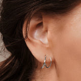 Gold Double Hoops