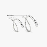 Gold Double Hoops