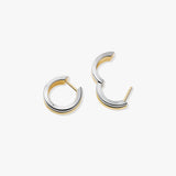Mixed Minimalist Double Hoops