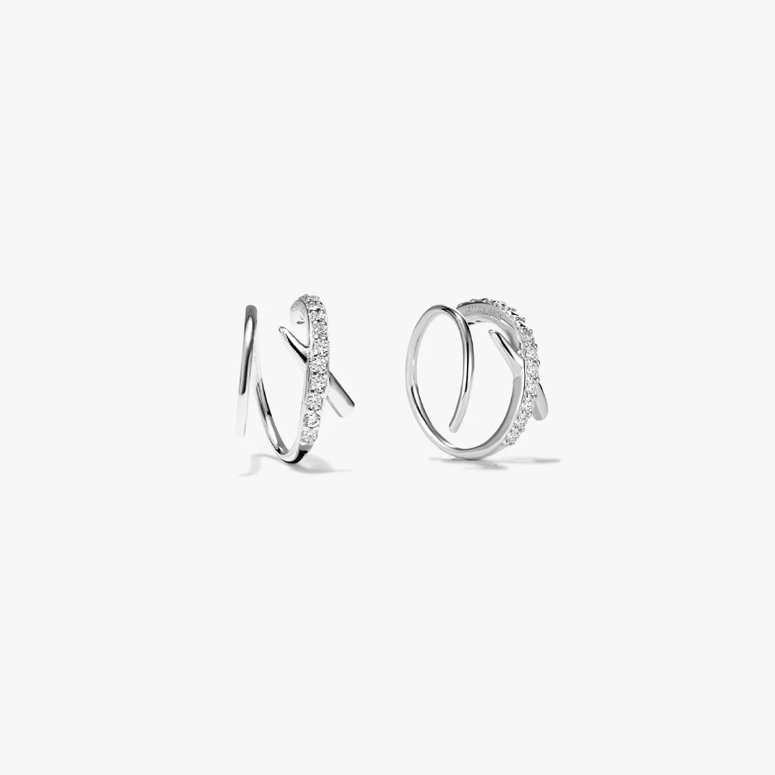X Cross Double Hoops