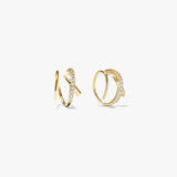 X Cross Double Hoops