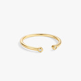Slim Crystal Open Ring