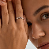 Twisted Pave Ring