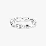 Twisted Pave Ring
