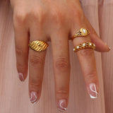 Harper - Women's Ring - 18K Gold Plated Freshwater Pearl, Hypoallergenic