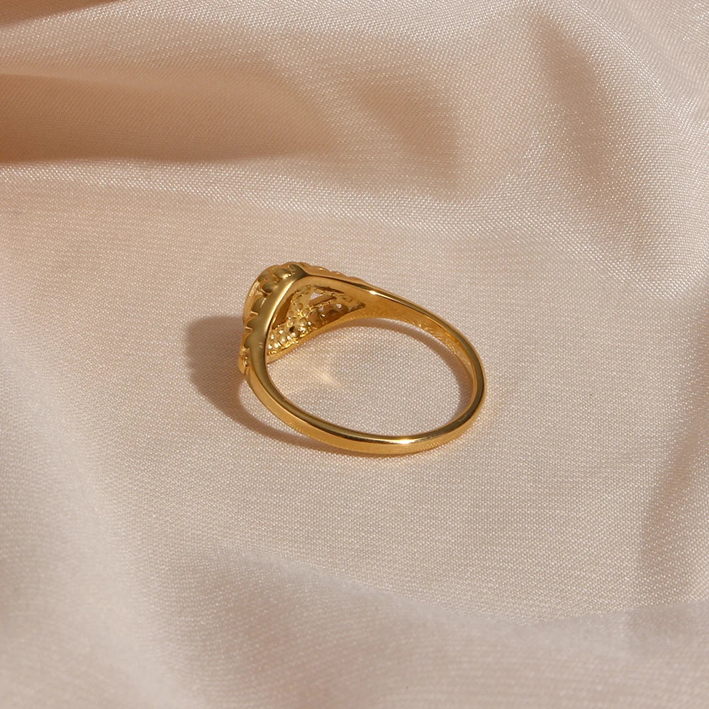 Harper - Women's Ring - 18K Gold Plated Freshwater Pearl, Hypoallergenic