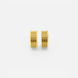 MINI RIBBED HOOPS GOLD