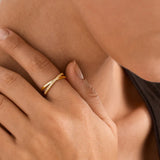 Pave Crossover Ring