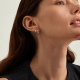 Twisted Pave Hoops