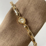 Aubrette Women's Watch - Luxury Jade Bracelet Quartz Timepiece, Elegant Gold Design