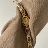 Aubrette Women's Watch - Luxury Jade Bracelet Quartz Timepiece, Elegant Gold Design