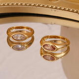 Aurora Ring - Colorful Horse Eye Zircon Ring in Durable Hypoallergenic Steel