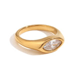 Aurora Ring - Colorful Horse Eye Zircon Ring in Durable Hypoallergenic Steel