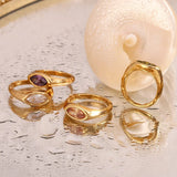 Aurora Ring - Colorful Horse Eye Zircon Ring in Durable Hypoallergenic Steel